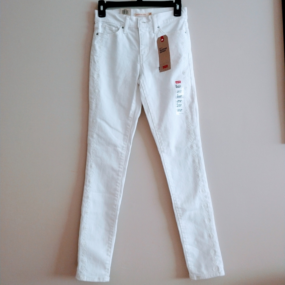 Levi's 311 Shaping Skinny White Jeans Size 25
